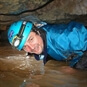 man caving